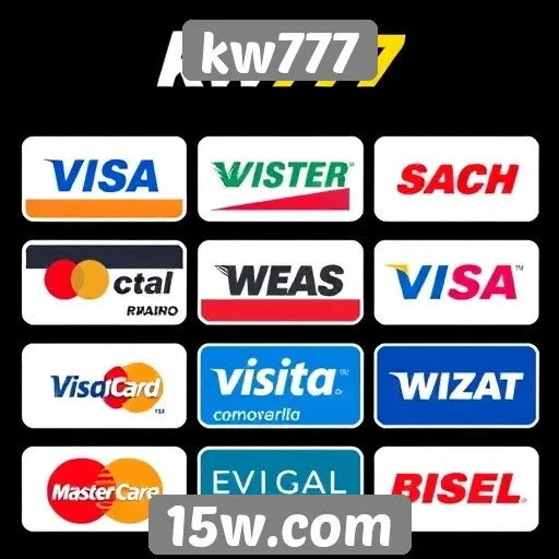 Variedade de métodos de pagamento disponíveis no kw777